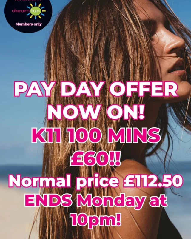 ☀️ATTENTION ALL MEMBERS!☀️
☀️DO NOT MISS THIS OFFER!☀️ Don’t worry if you can’t get to the salon just give us a call and we can do everything over the phone! #tanning #dreamtan #kingswinford #k11