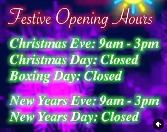 Happy New Year!
Thank you to everyone who made 2025 so amazing! 
We will be closed today but open as normal Friday 2nd Jan 9am!